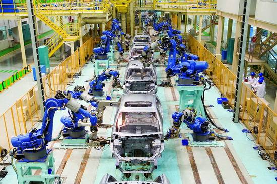 广汽本田焊接车间参观考察